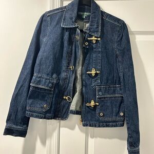 Polo Ralph Lauren Navy Jean Jacket with Gold Toggles